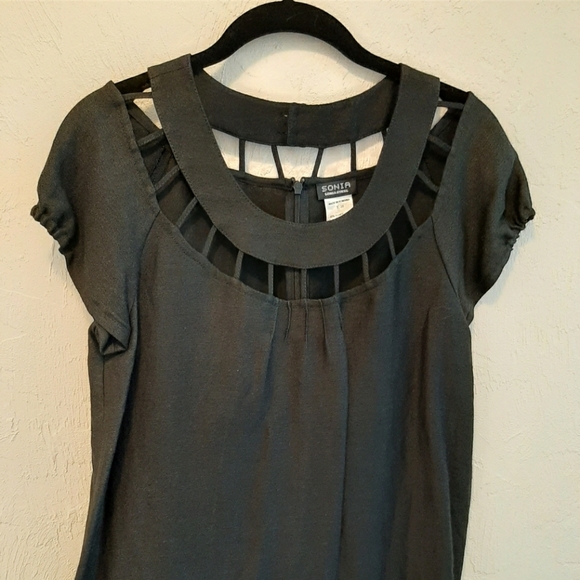 Sonia By Sonia Rykiel Cut Out Shift Dress 38 S/M - Picture 2 of 7